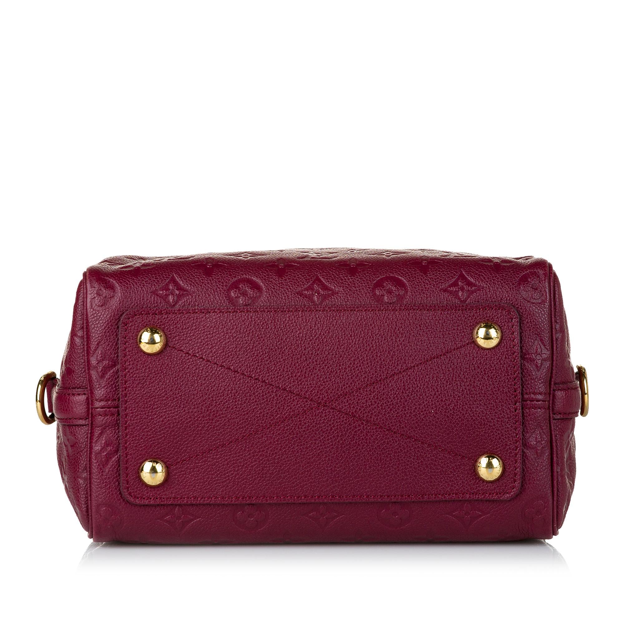 Louis Vuitton Monogram Empreinte Speedy Bandouliere 25 (SHG-32650)