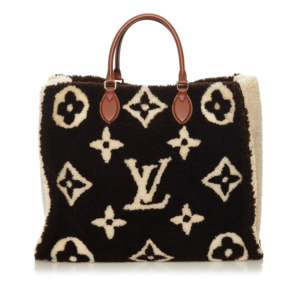 Louis Vuitton Onthego GM Teddy Monogram limited series tote in shearling,  new condition! Brown Fur ref.170263 - Joli Closet