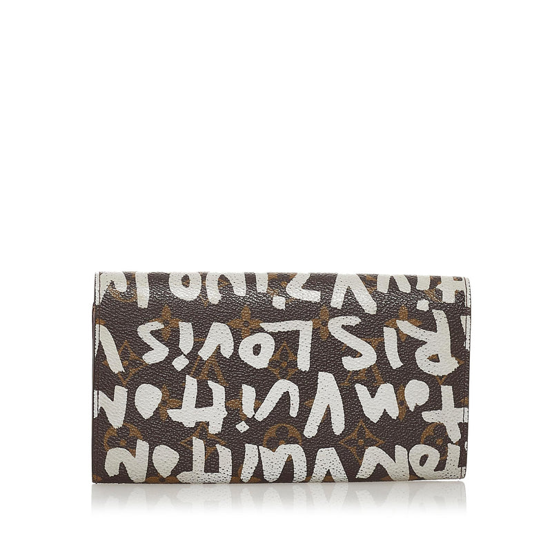 Louis Vuitton Sprouse Monogram Graffiti Porte Tresor Sarah Long Flap Wallet  ref.393449 - Joli Closet