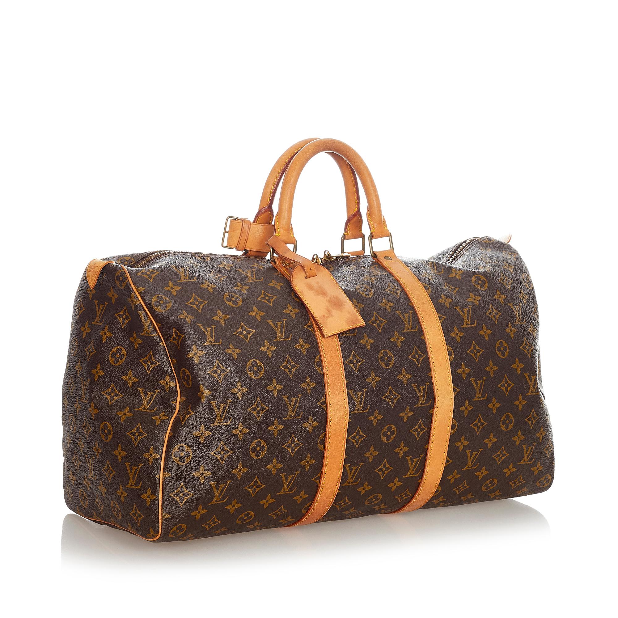 Louis Vuitton Monogram Keepall 55 (SHG-23043)