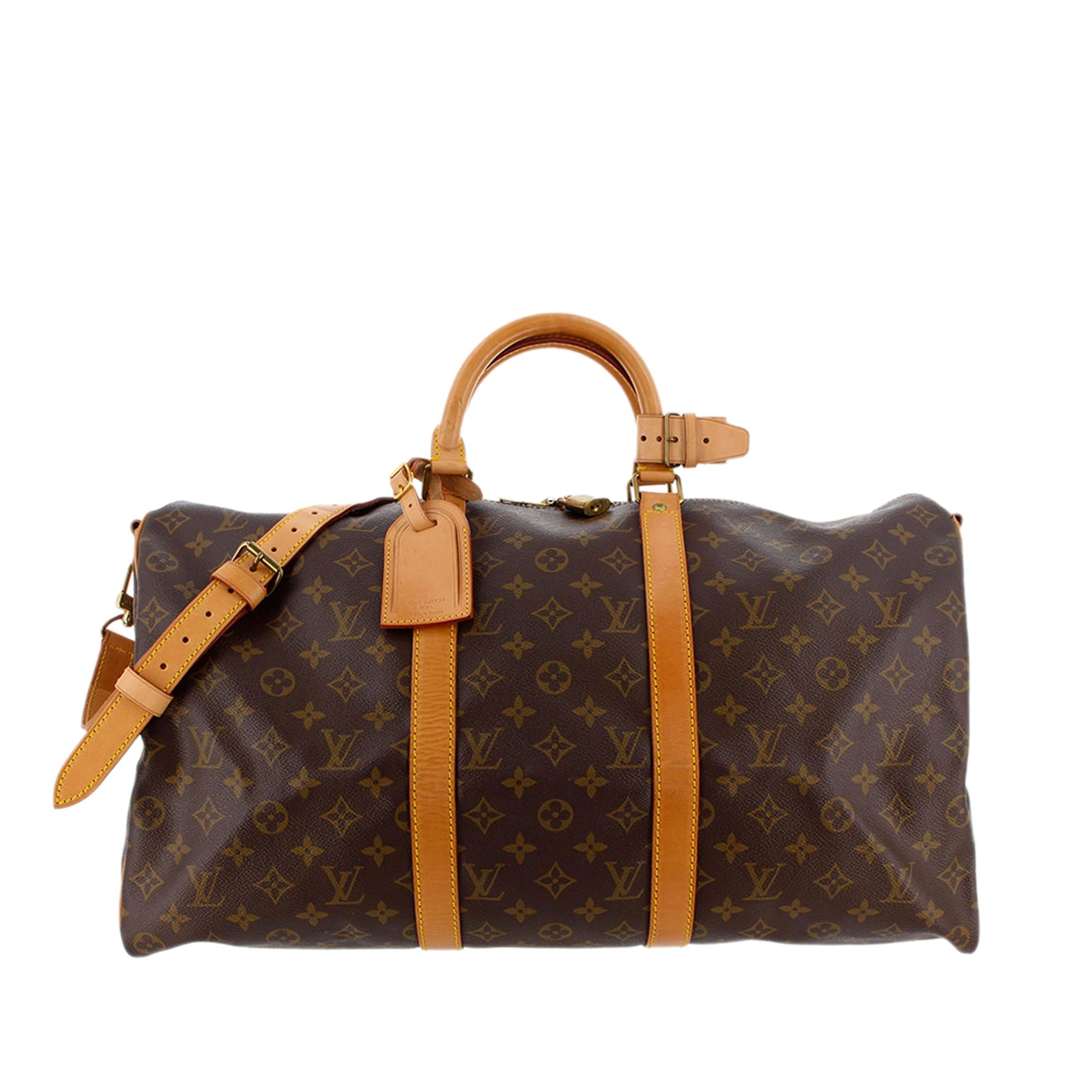 Louis Vuitton Monogram Keepall Bandouliere 50 (SHG-36693)