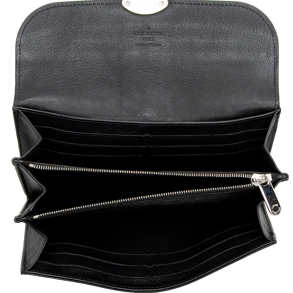 Louis Vuitton Monogram Mahina Leather Amelia Wallet (SHF-14630)