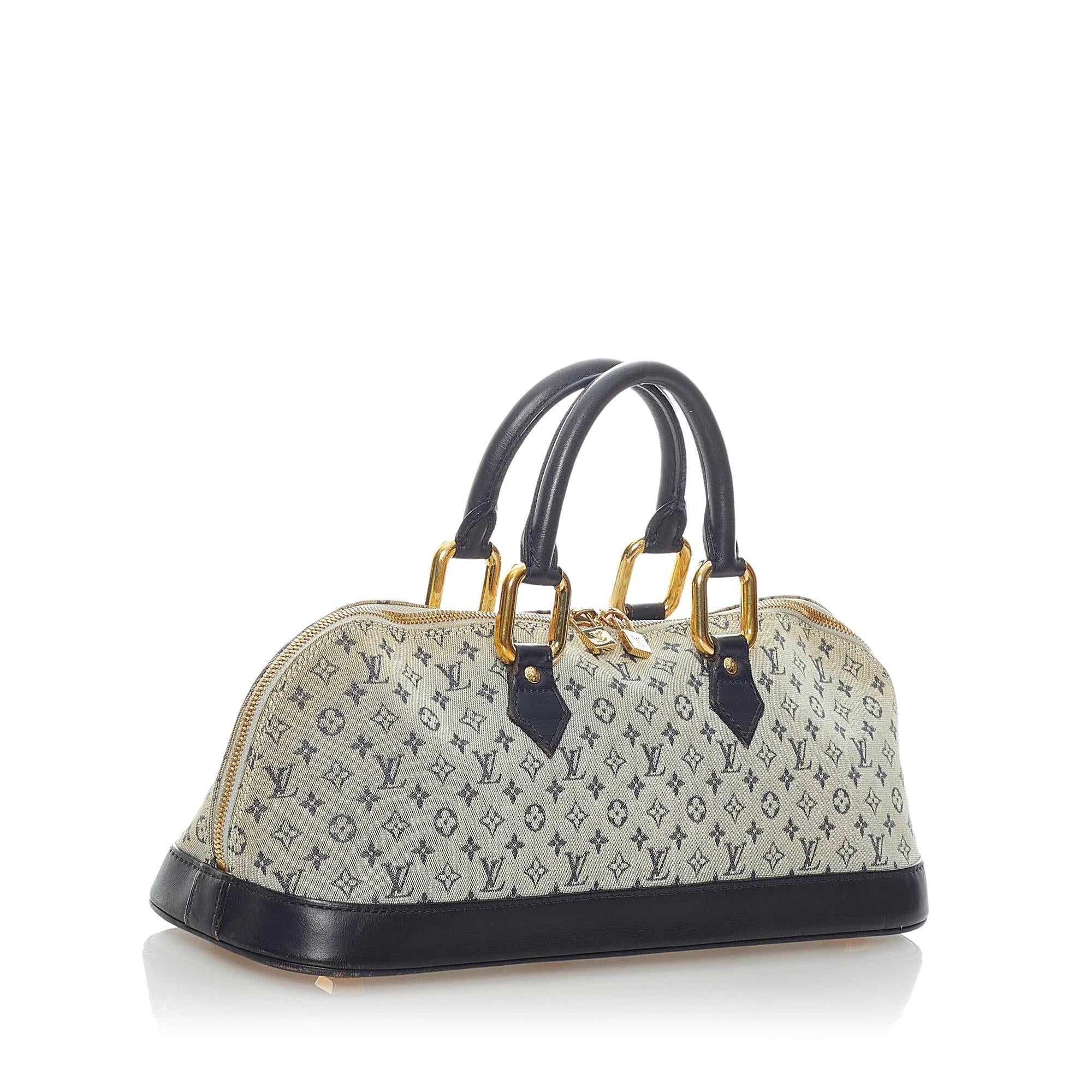 Louis Vuitton Monogram Mini Lin Alma Long Handbag (SHG-32439)