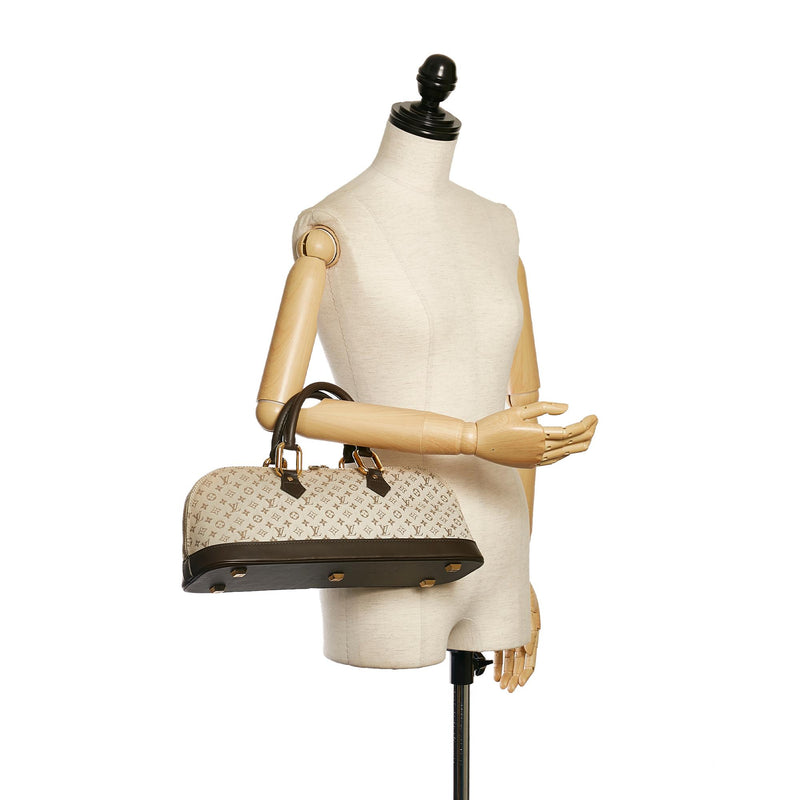 Louis Vuitton Olive Khaki Monogram Mini Lin Alma Haute Bag Tall