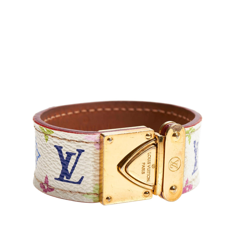 Monogram leather bracelet Louis Vuitton Multicolour in Leather