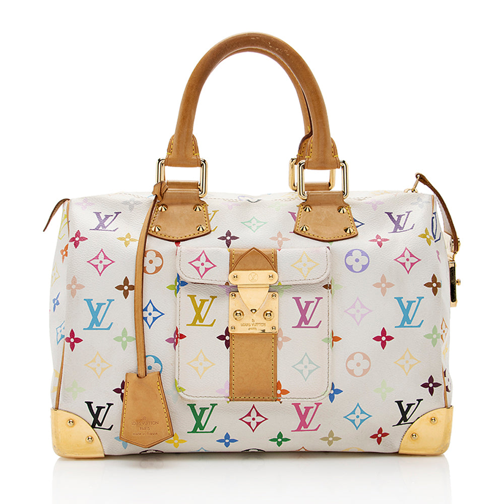 Louis Vuitton White Monogram Multicolore Canvas Speedy 30 Bag For