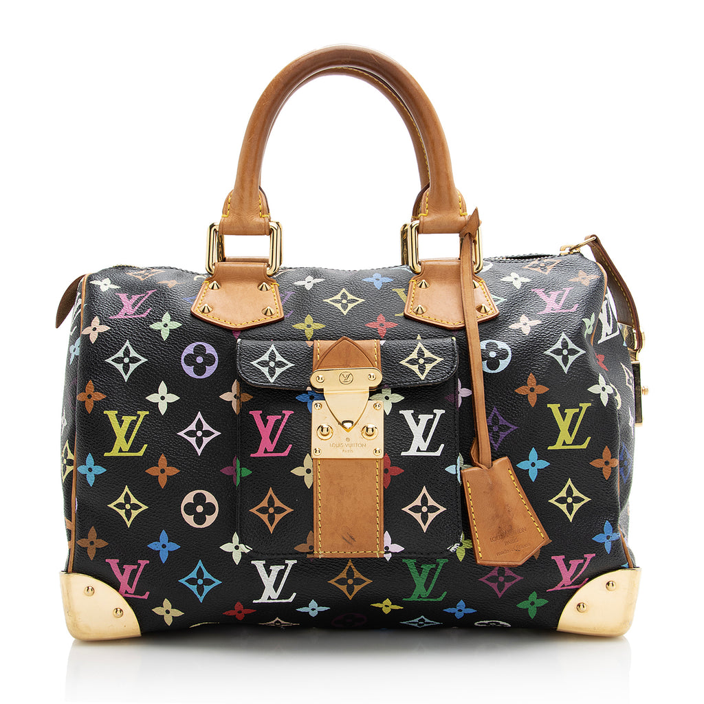 Black Louis Vuitton Monogram Multicolore Speedy 30 Boston Bag
