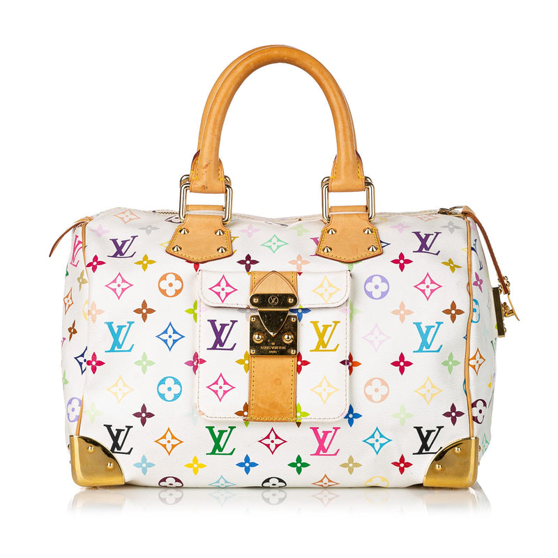 Louis Vuitton White Monogram Multicolore Canvas Speedy 30 Bag For