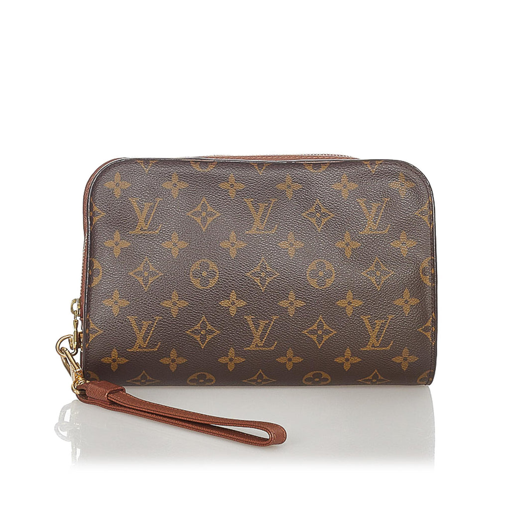 Louis Vuitton - Authenticated Orsay Clutch Bag - Cloth Brown for Women, Good Condition