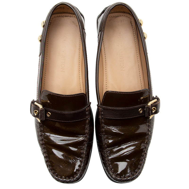 Louis Vuitton Monogram Patent Leather Loafers - Size 10 / 40 (SHF-18835)