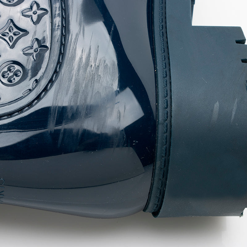 Louis Vuitton Navy Blue Monogram Rubber Splash Rain Boots Size 36 Louis  Vuitton
