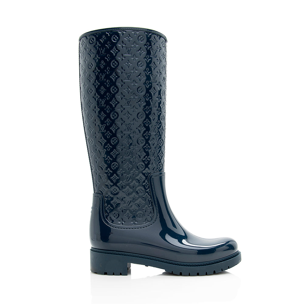 Louis Vuitton Monogram Rubber Rain Boots - Size 9 / 39 (SHF-20766)