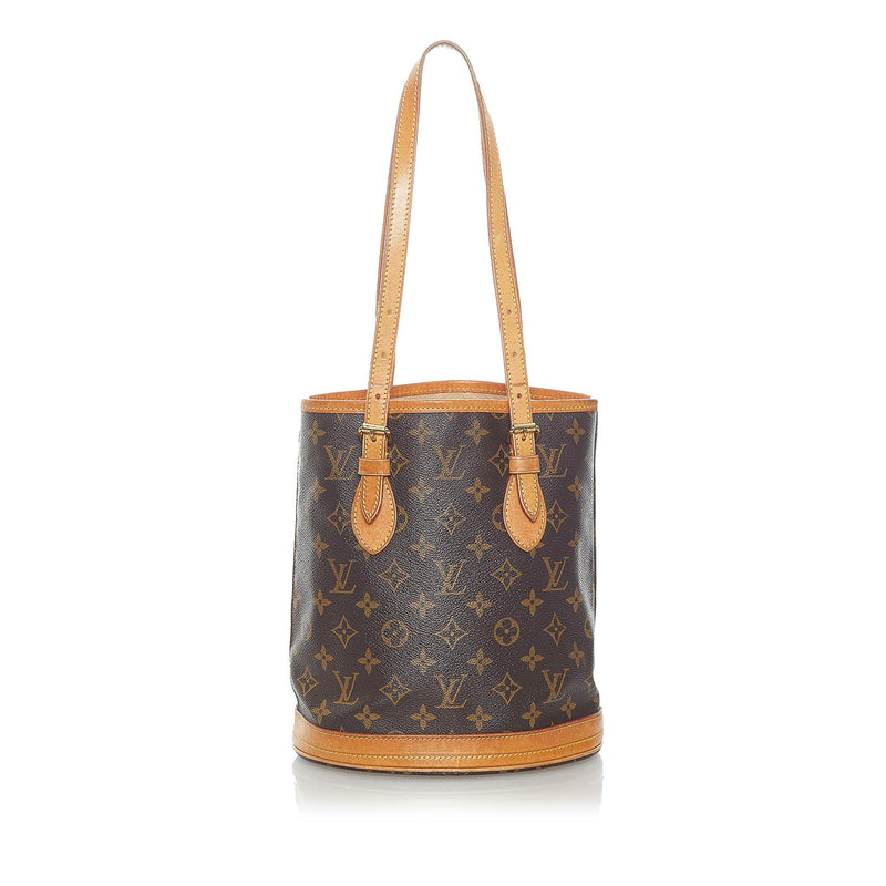 Louis Vuitton Monogram Petit Bucket Bag (SHG-32610)