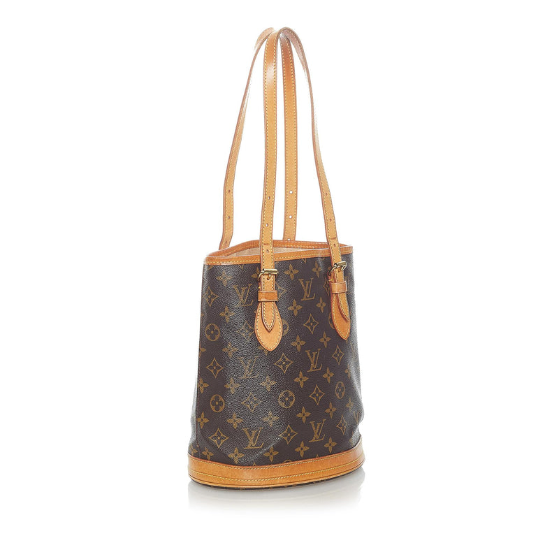 Louis Vuitton Monogram Petit Bucket Bag (SHG-32610)