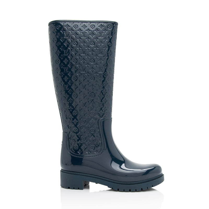 Louis Vuitton Monogram Rubber Rain Boots - Size 7 / 37 (SHF-103fGd)