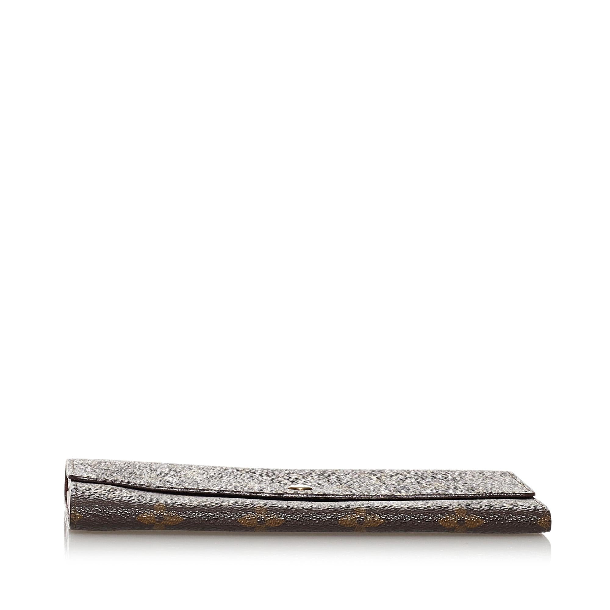 Louis Vuitton Monogram Sarah Long Wallet (SHG-4XGsbf)