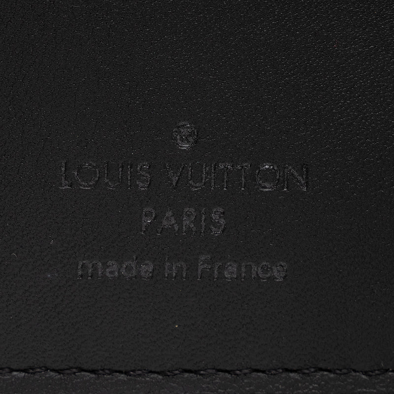 Louis Vuitton Monogram Shadow Grey Leather Logo Pocket Organizer Card Wallet