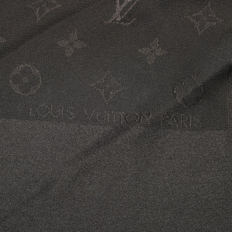 LOUIS VUITTON Silk Monogram Multicolor Square Scarf White 34078