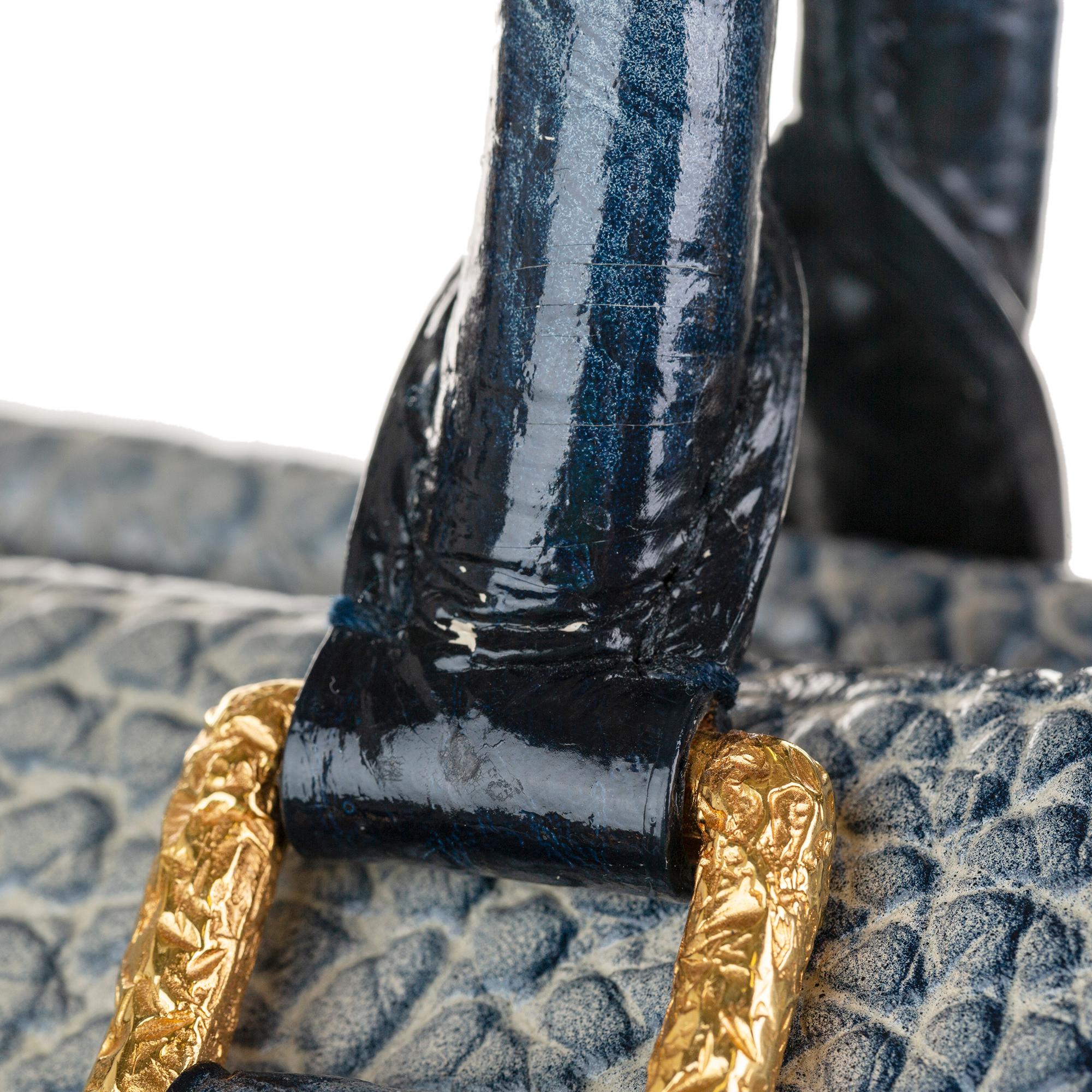 Louis Vuitton Monogram Stripes Denim Polka Dot Trunks and Bags Corsaire Tote (SHG-37846)