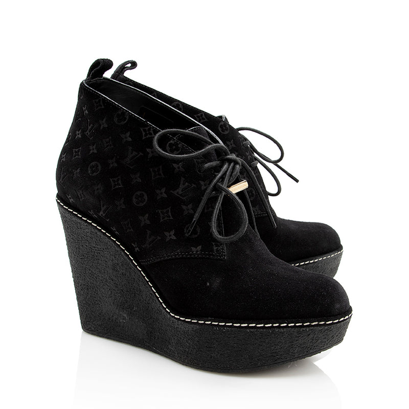 Louis Vuitton Lace Up boots(Black)