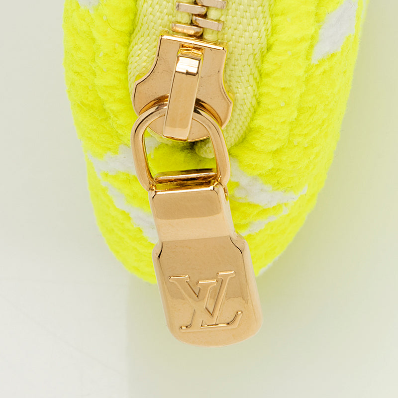 Louis Vuitton Monogram Tennis Ball Bag Charm w/ Tags - White