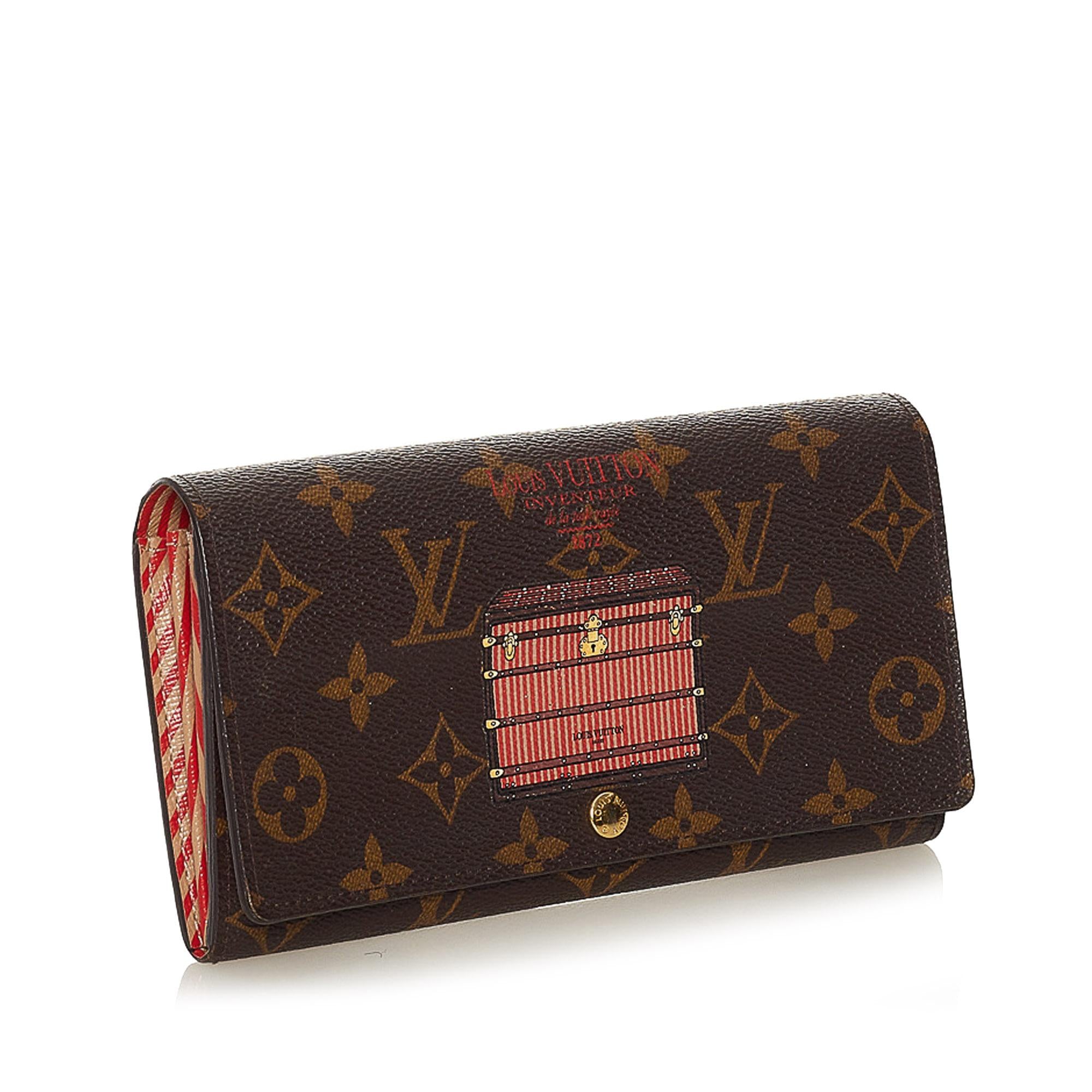 Louis Vuitton Monogram Trunks Illustre Sarah Long Wallet (SHG-35334)