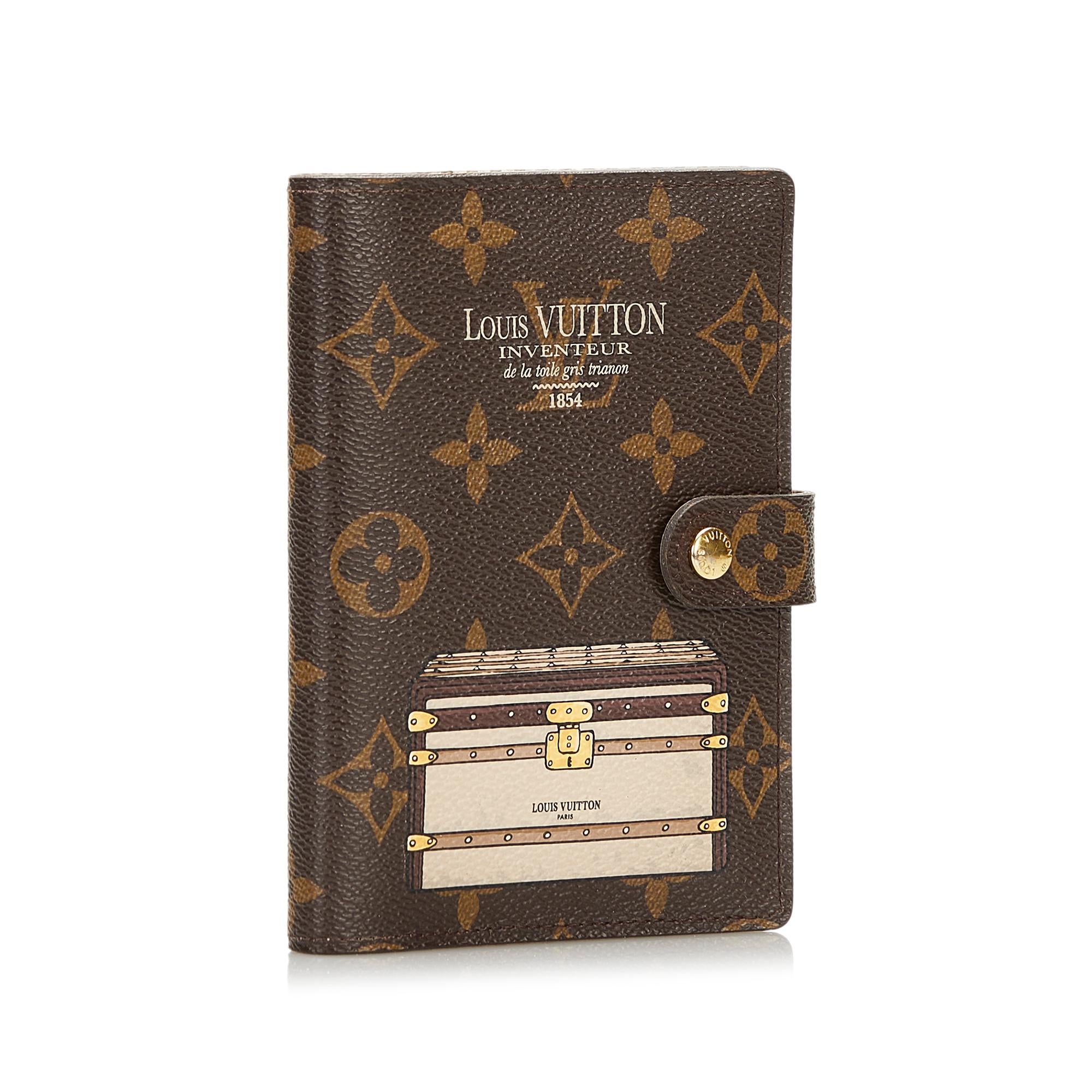 Louis Vuitton Monogram Trunks and Locks Agenda Cover (SHG-35481)