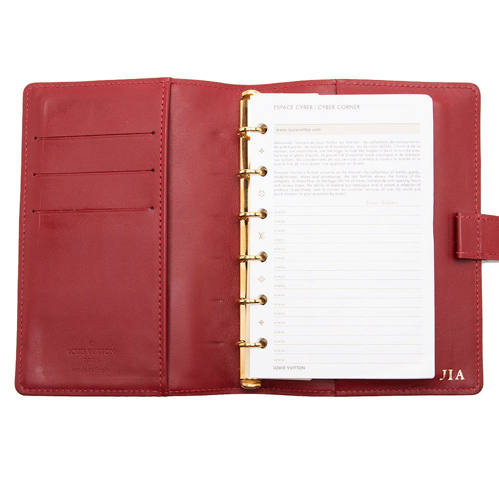 Louis Vuitton Monogram Vernis Small Ring Agenda Cover (SHF-18706)