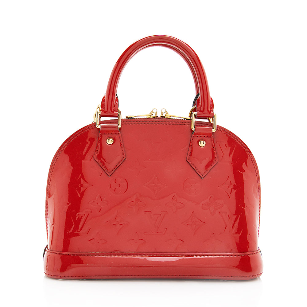 Louis Vuitton Monogram Vernis Alma BB Satchel (SHF-19150)
