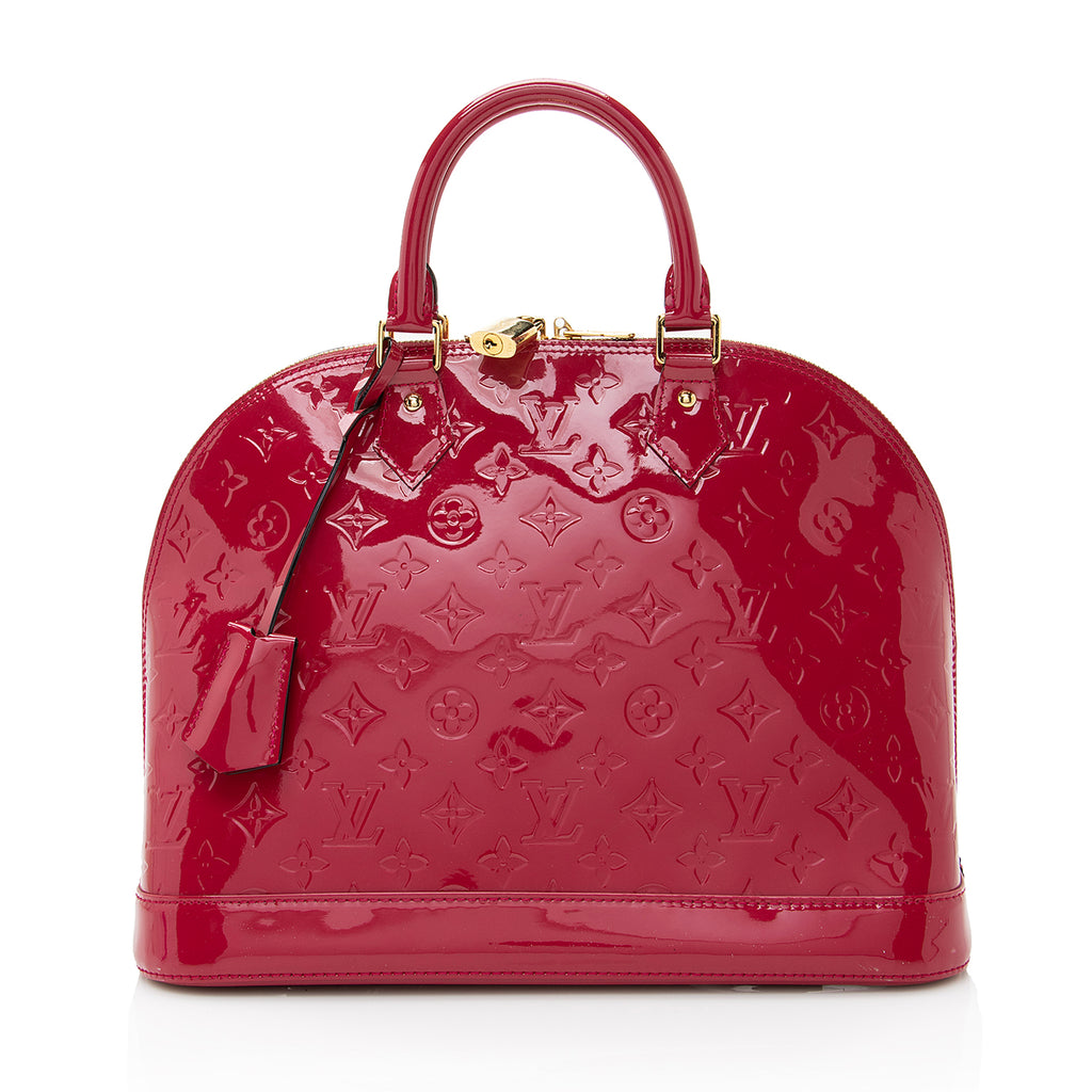 Pink Louis Vuitton Monogram Vernis Alma BB Satchel
