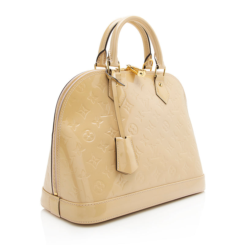 Louis Vuitton Beige Monogram Vernis Alma PM Bag