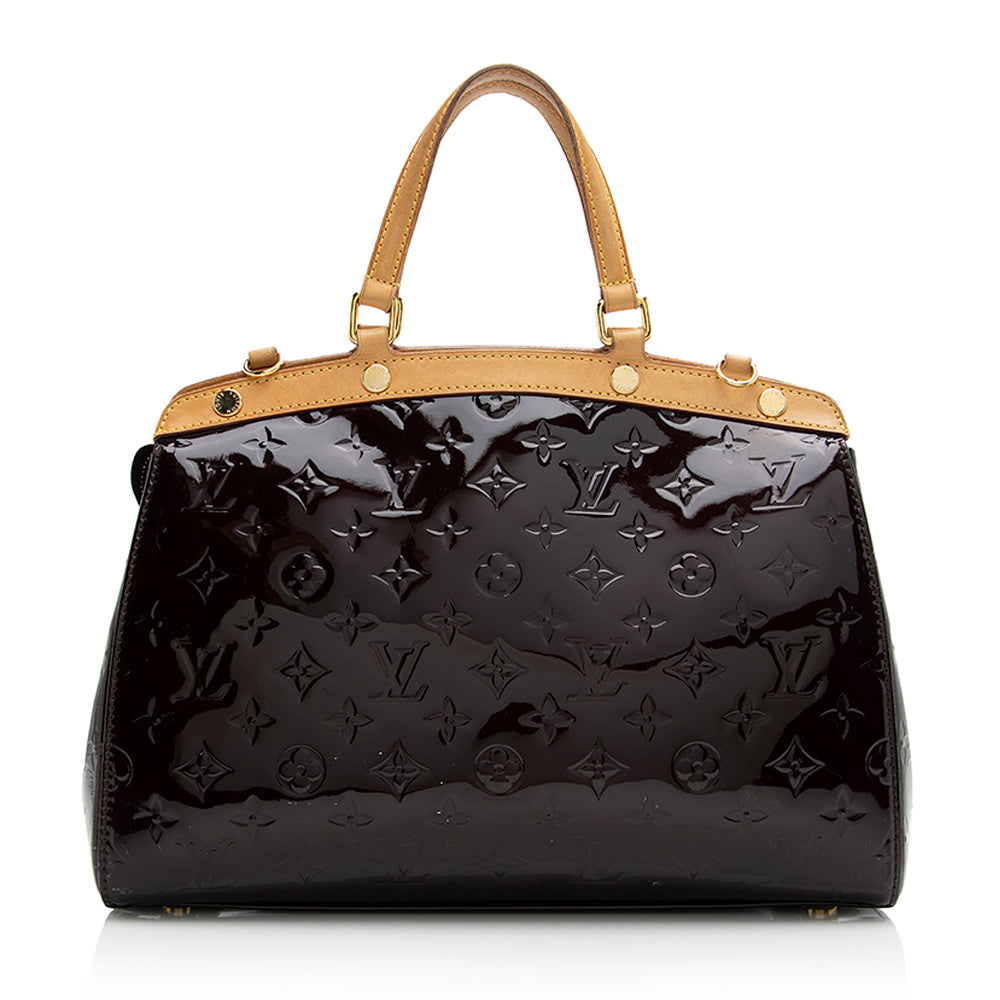 Louis Vuitton Monogram Vernis Brea MM Satchel (SHF-21484)