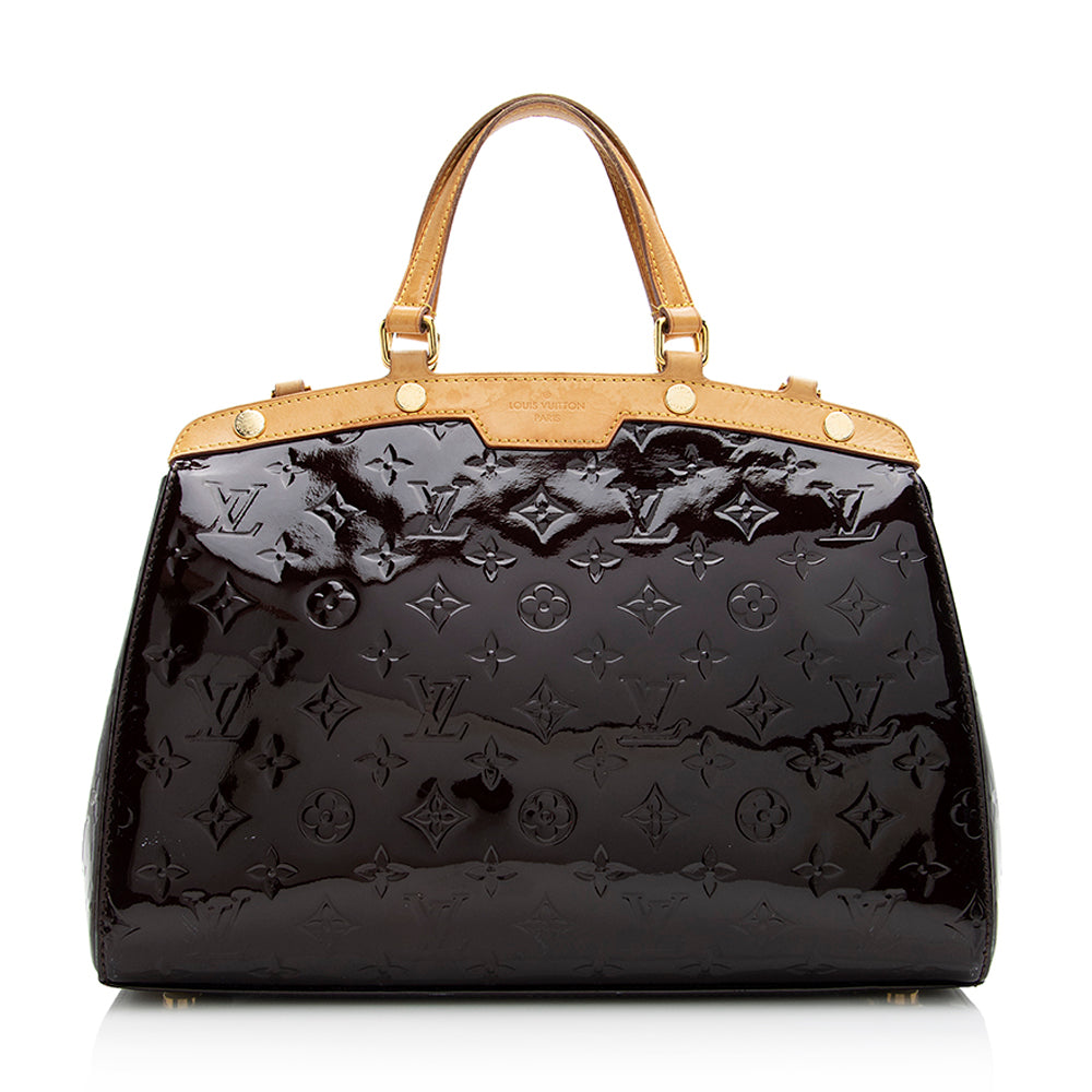 Louis Vuitton Monogram Vernis Brea MM Satchel (SHF-21484)