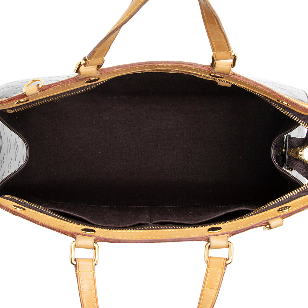 Louis Vuitton Monogram Vernis Brea MM Satchel (SHF-21484)