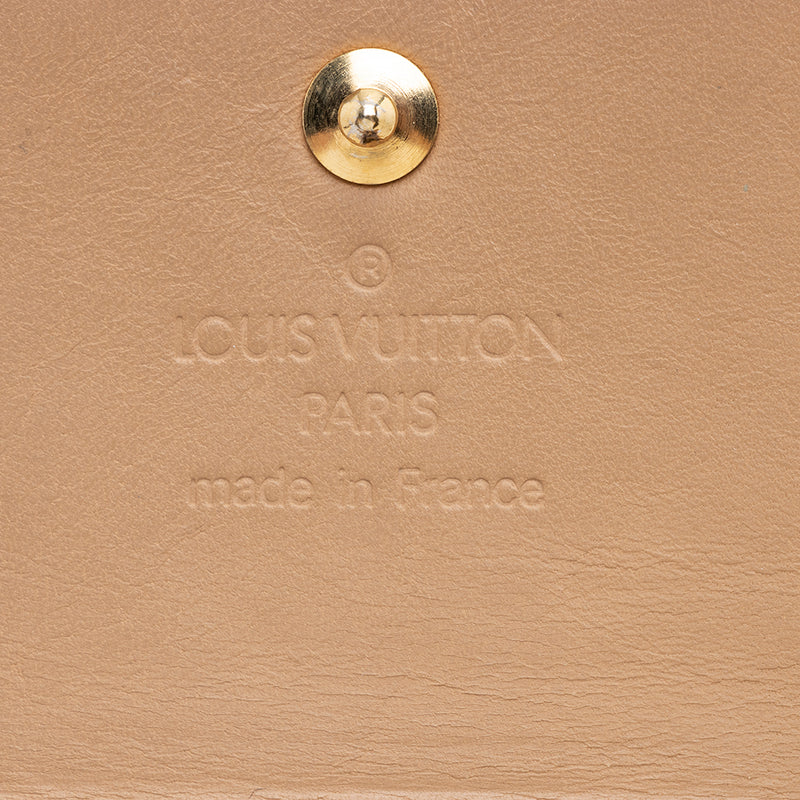 Louis Vuitton Vernis Elise Carte De Viste Burgundy Bi-Fold Wallet