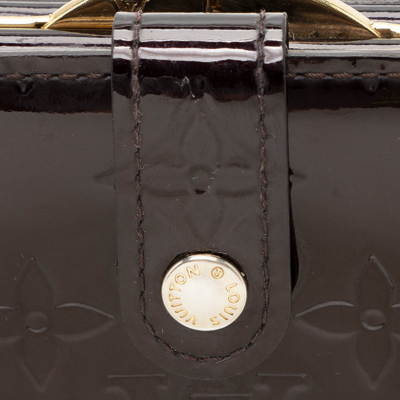 Louis Vuitton Monogram Vernis French Purse Wallet (SHF-22234)