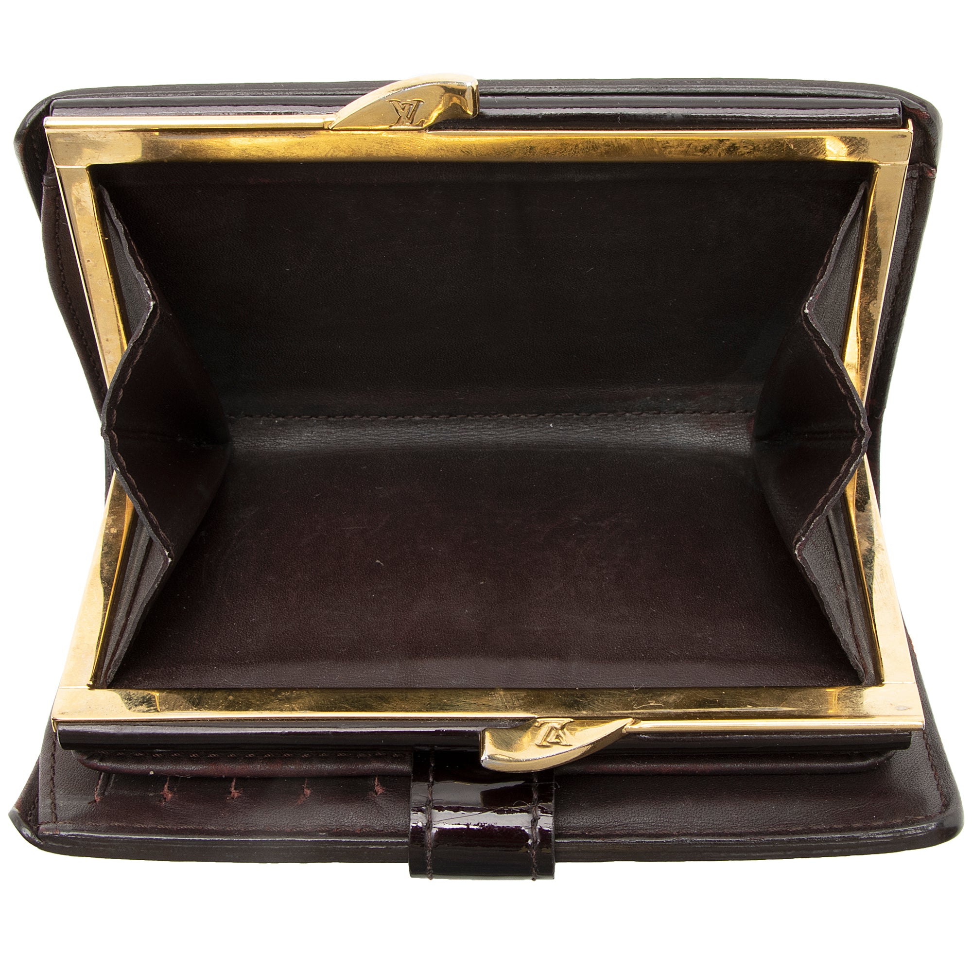 Louis Vuitton Monogram Vernis French Purse Wallet (SHF-22234)