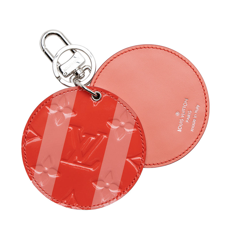 Louis Vuitton Monogram Vernis Rayures Mirror Bag Charm (SHF-22147)