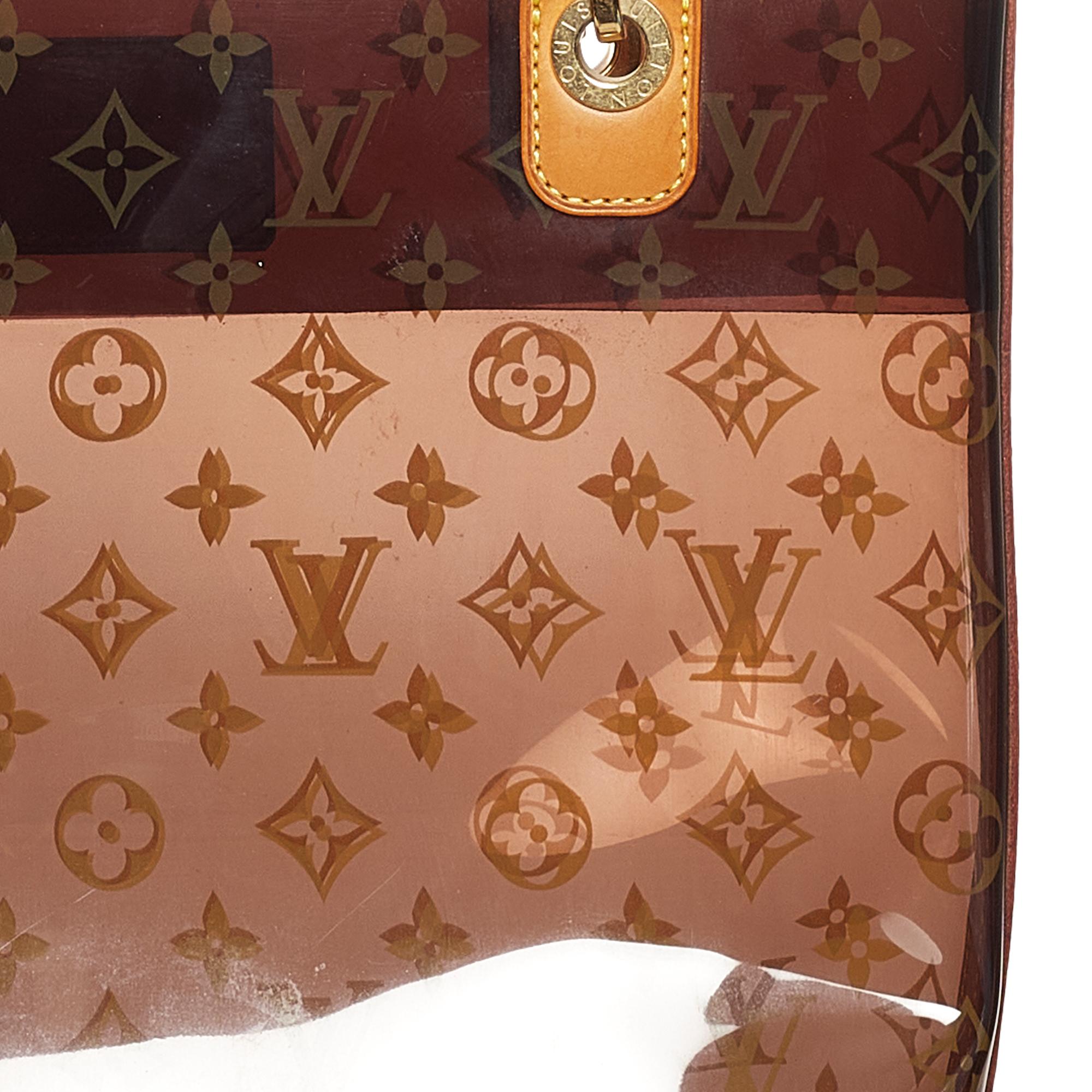 Louis Vuitton Monogram Vinyl Cabas Sac Ambre MM (SHG-31170)