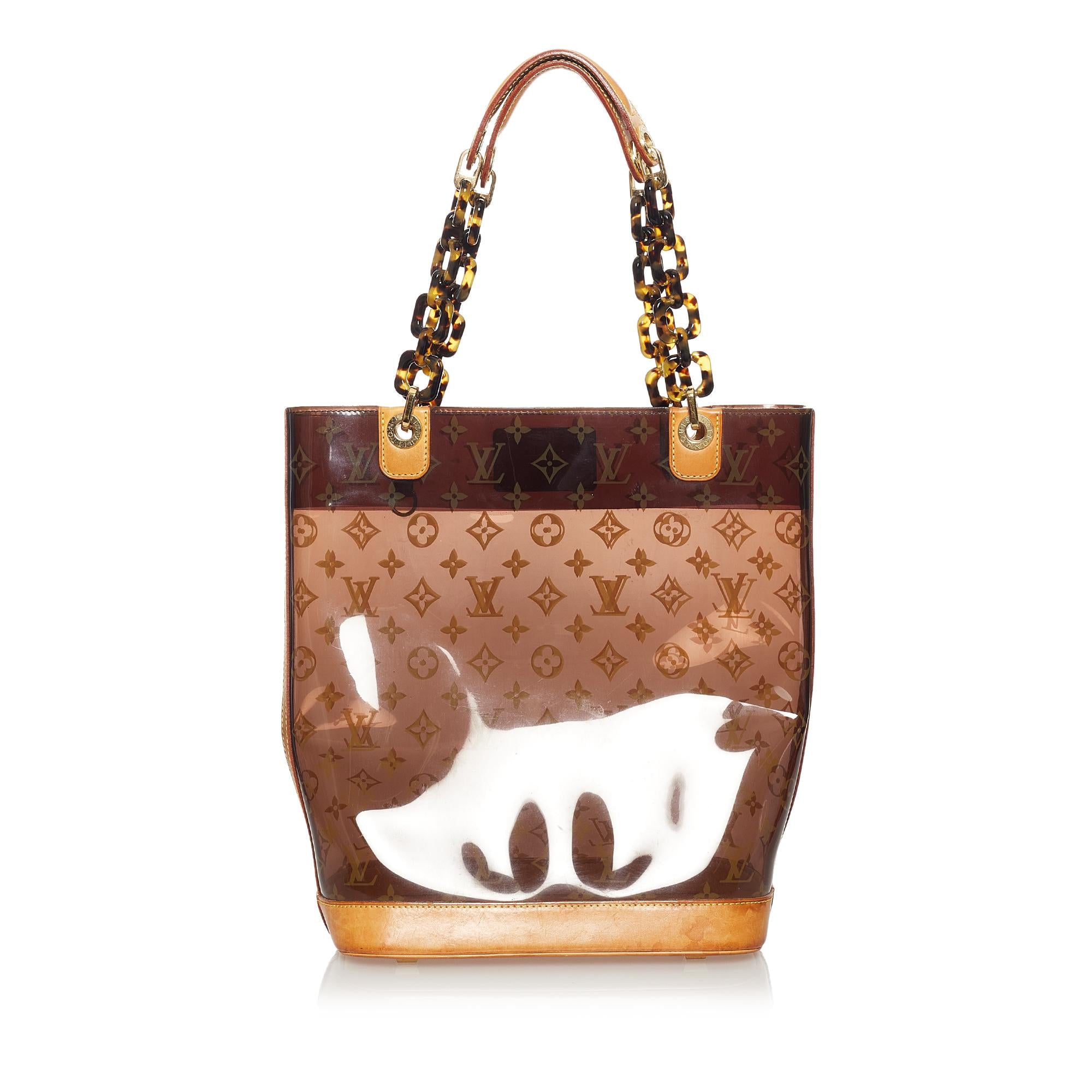 Louis Vuitton Monogram Vinyl Cabas Sac Ambre MM (SHG-31170)