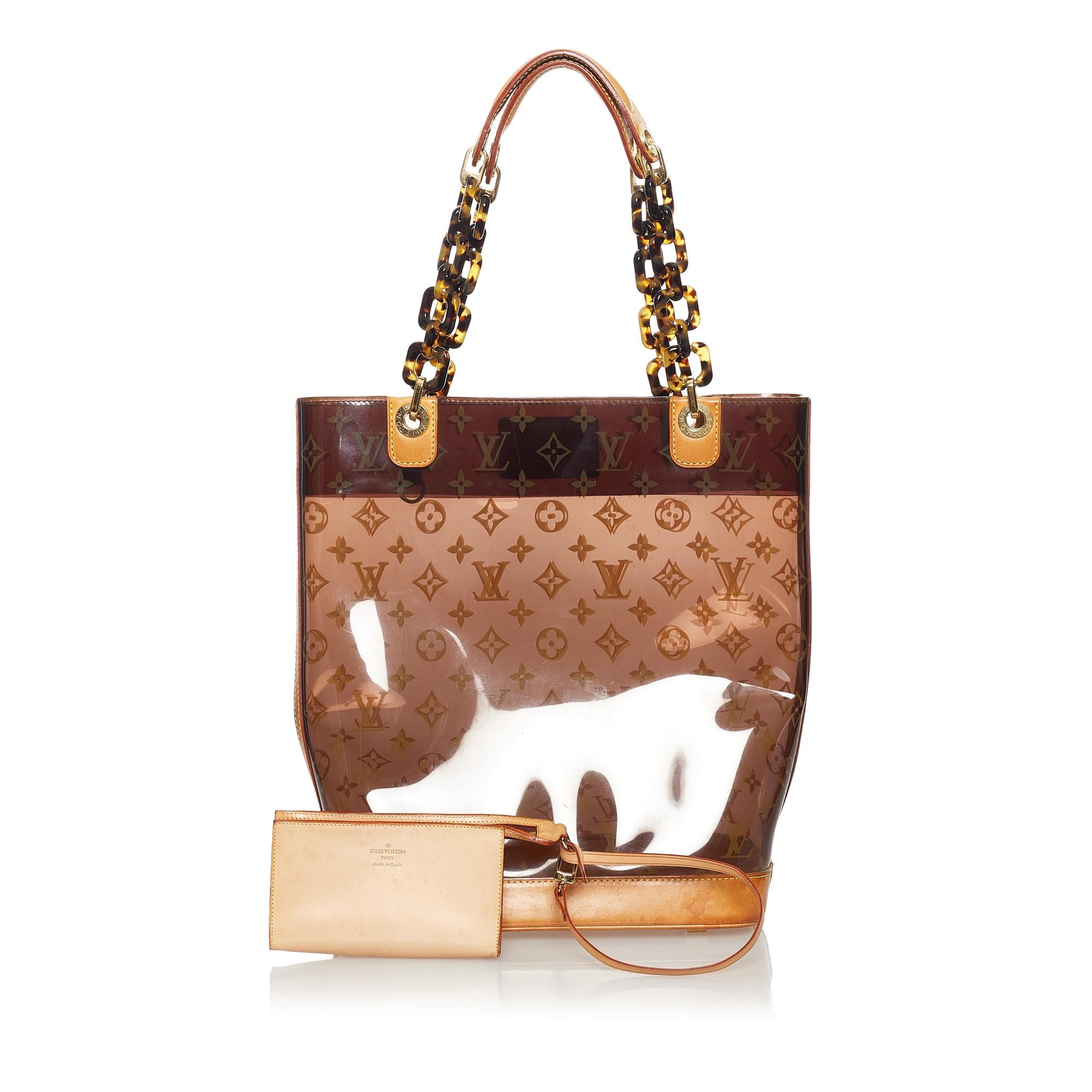 Louis Vuitton Monogram Vinyl Cabas Sac Ambre MM (SHG-31170)