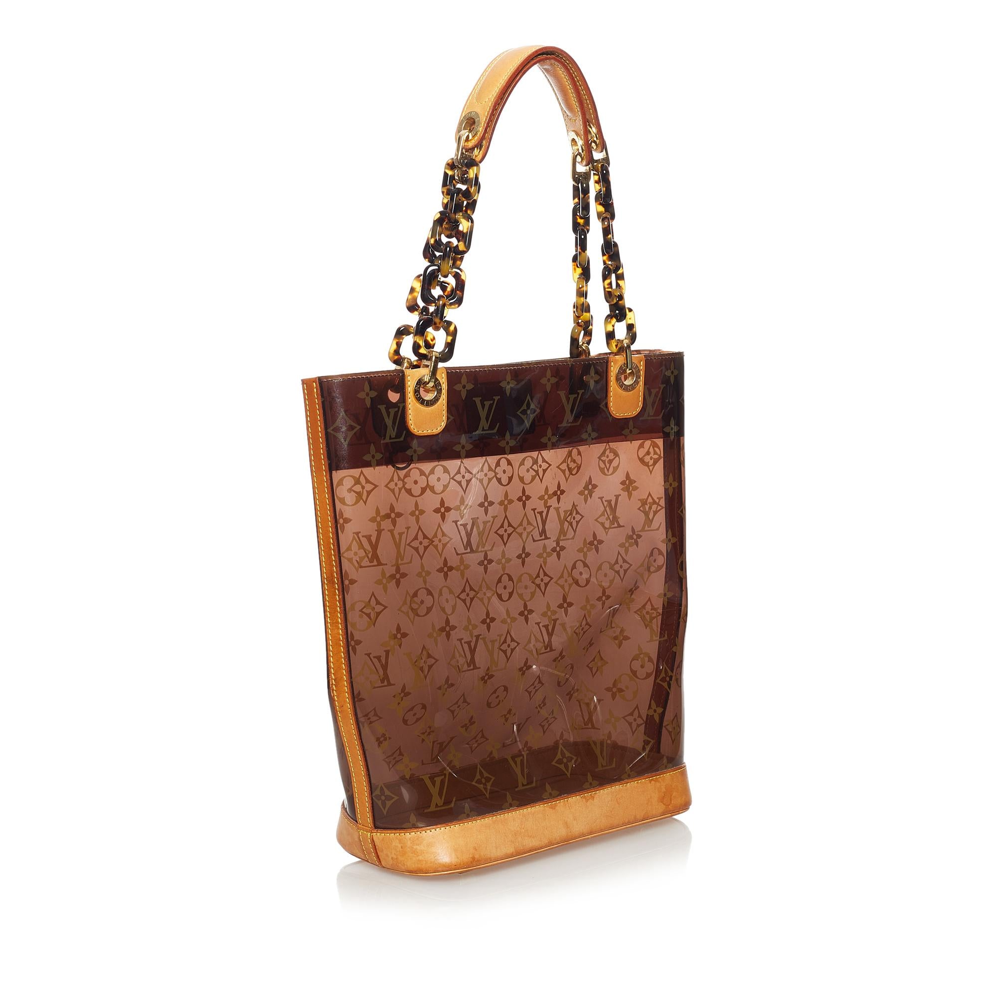Louis Vuitton Monogram Vinyl Cabas Sac Ambre MM (SHG-31170)