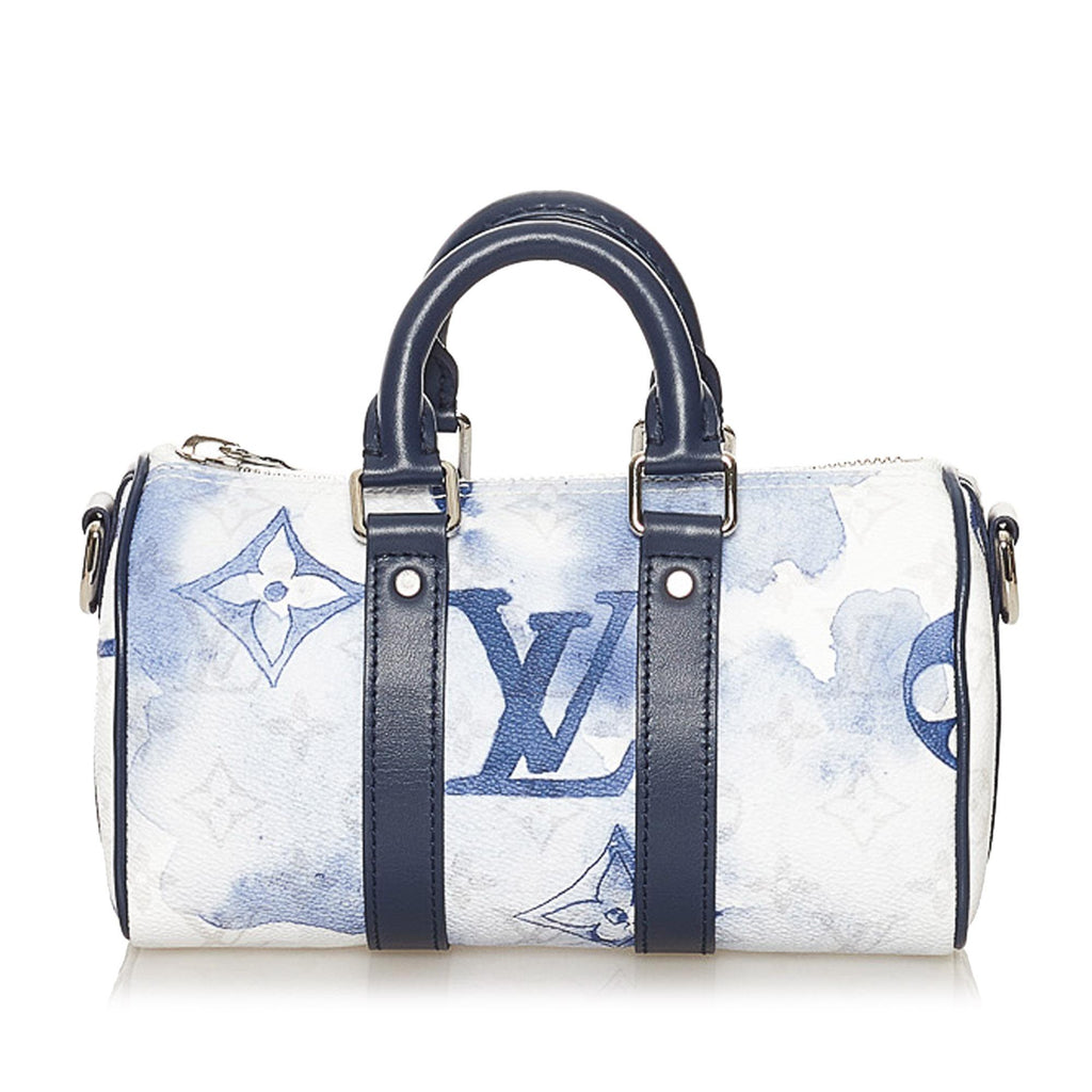 Louis Vuitton, Bags, Louis Vuitton Speedy 35 Aquarelle White Handbag