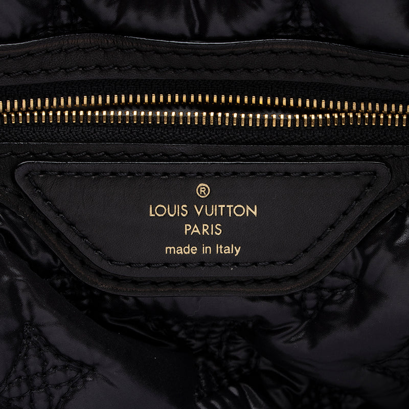 Louis Vuitton Nylon Desire Vertical Lockit MM Satchel (SHF-13751)