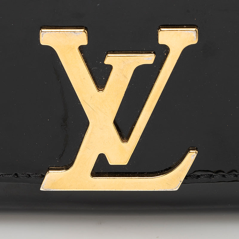 Louis Vuitton - Authenticated Louise Clutch Bag - Patent Leather Beige Plain for Women, Very Good Condition