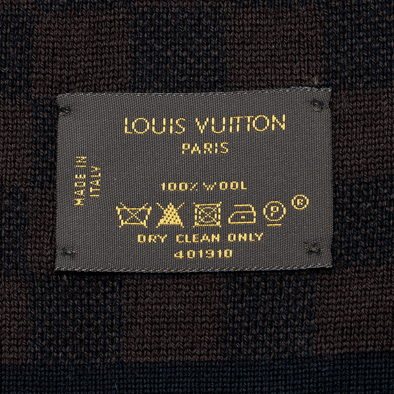 Louis Vuitton Damier Stole Scarf Wool Petit Brown