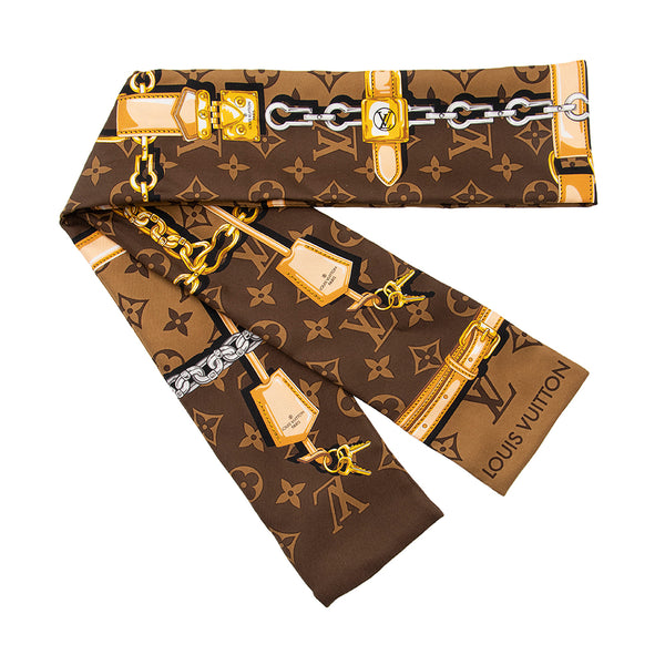 Louis Vuitton Monogram Confidential Bandeau Brown Silk