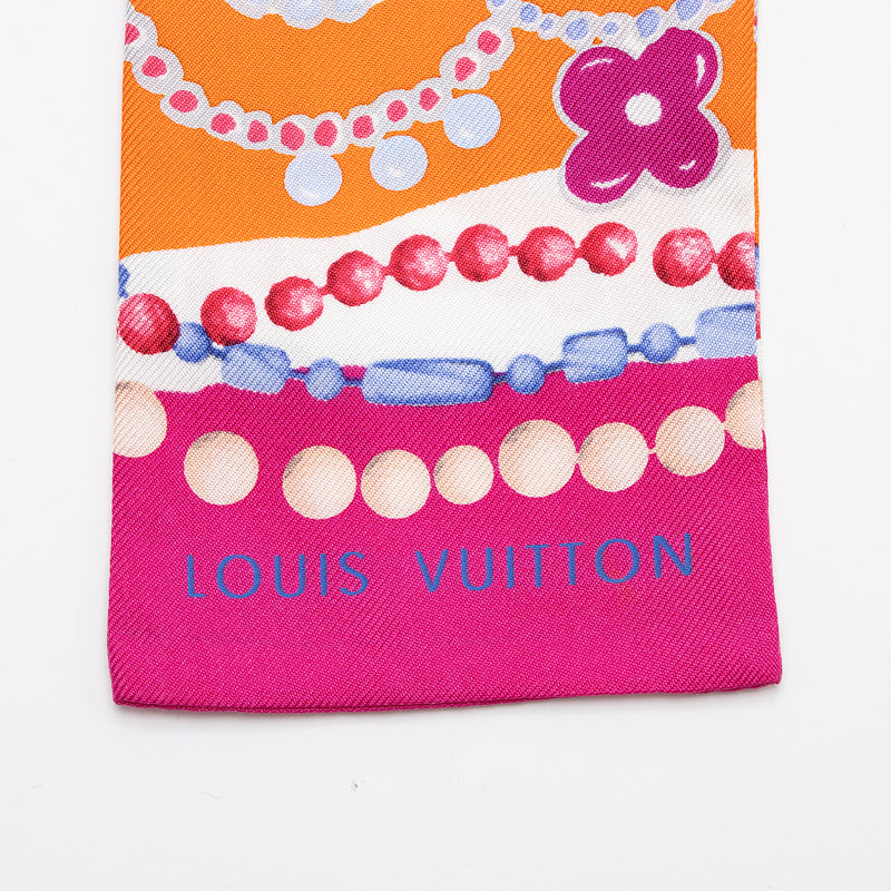 Louis Vuitton Scarf Monogram Silk Pink Flower Scarf