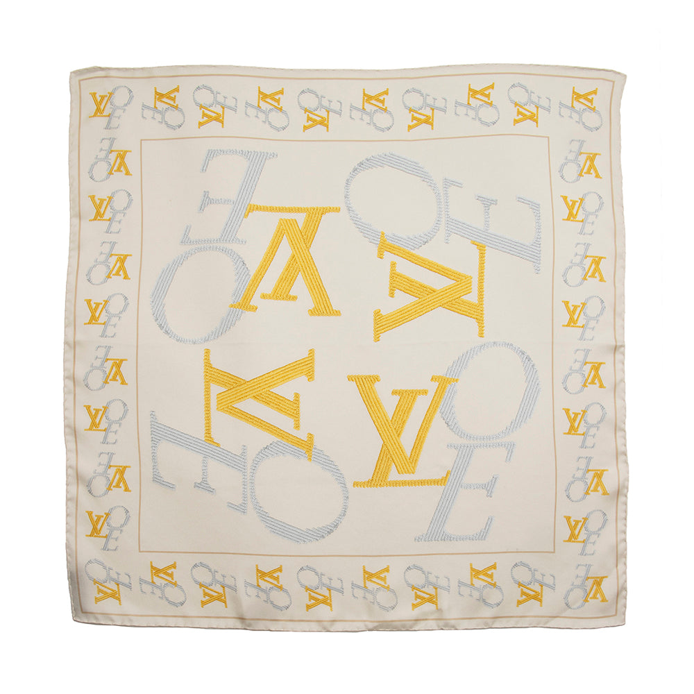 Louis Vuitton Silk Love Bandana Scarf (SHF-21873)