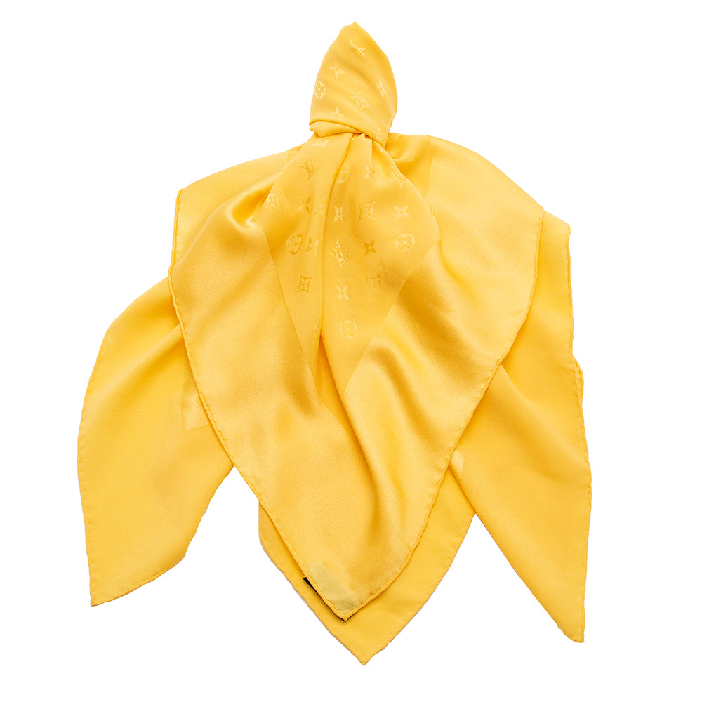 Louis Vuitton Silk Monogram Monaco 90cm Scarf (SHF-20647)